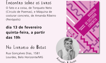 Círculo de poemas em Belo Horizonte abordará livro de Amanda Ribeiro